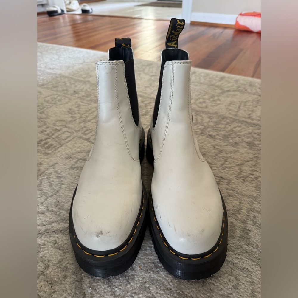 Dr. Martens 2976 White Chelsea Boots